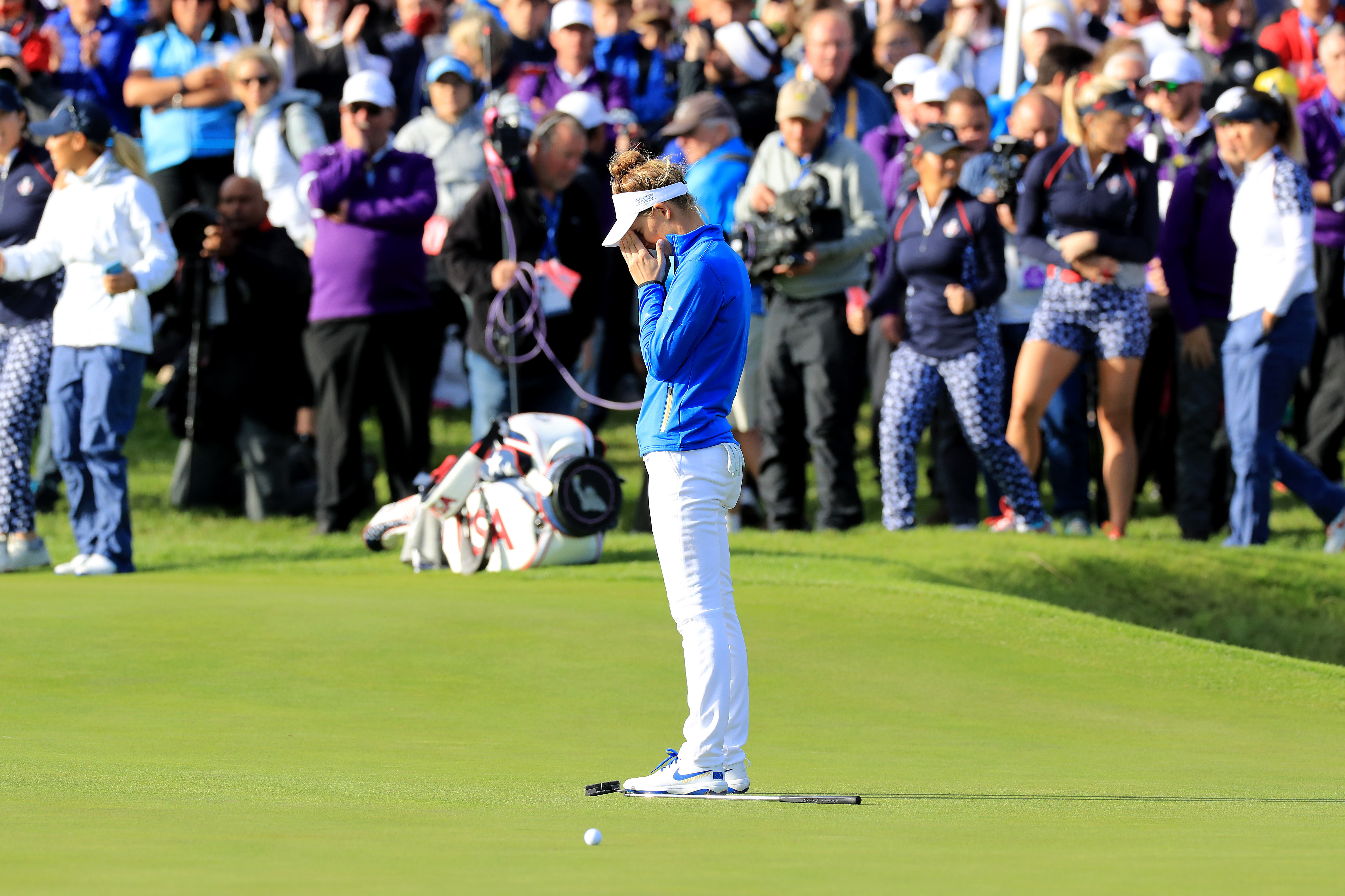 Anne van Dam bij Solheim Cup