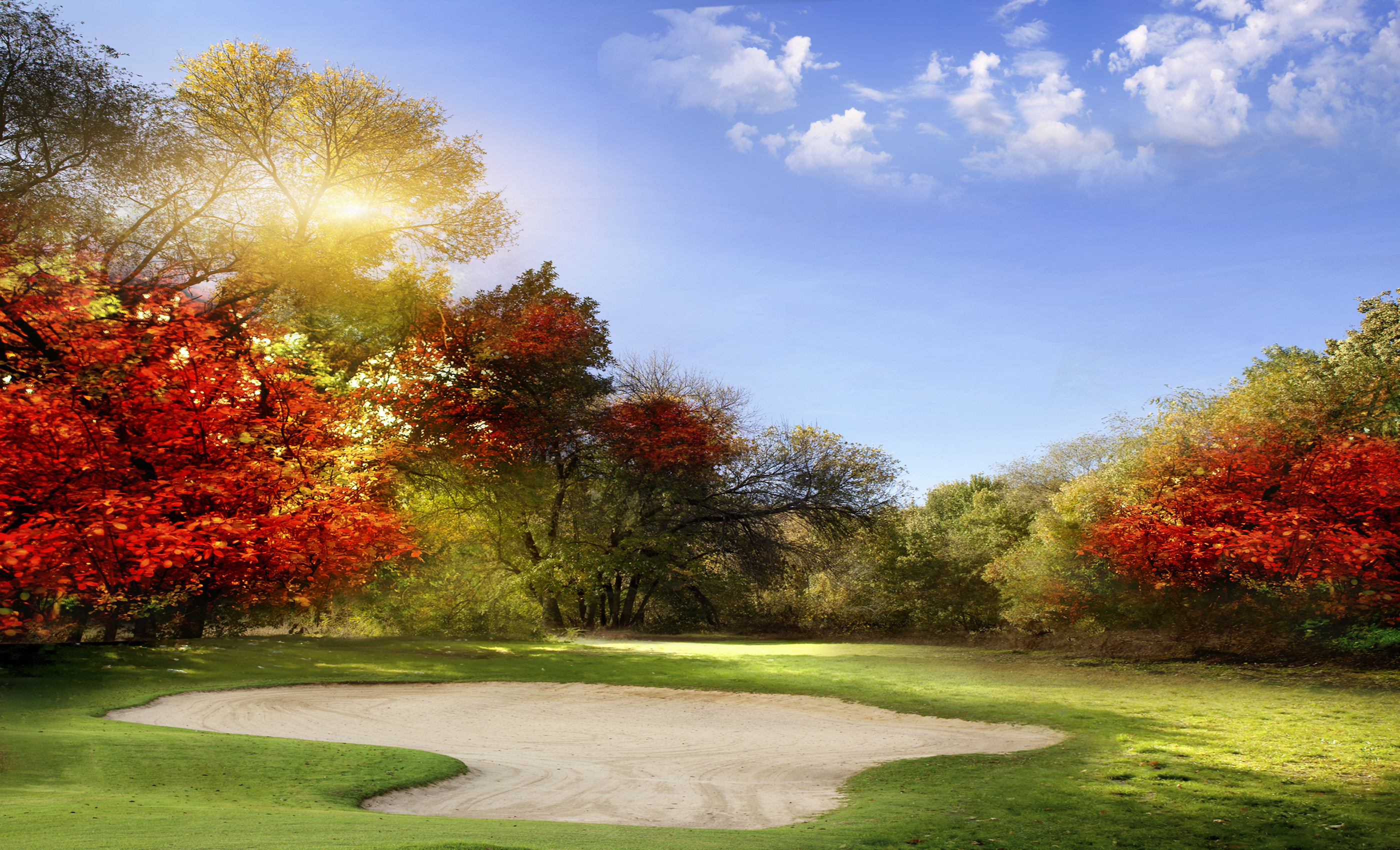 Golf in de herfst en winter