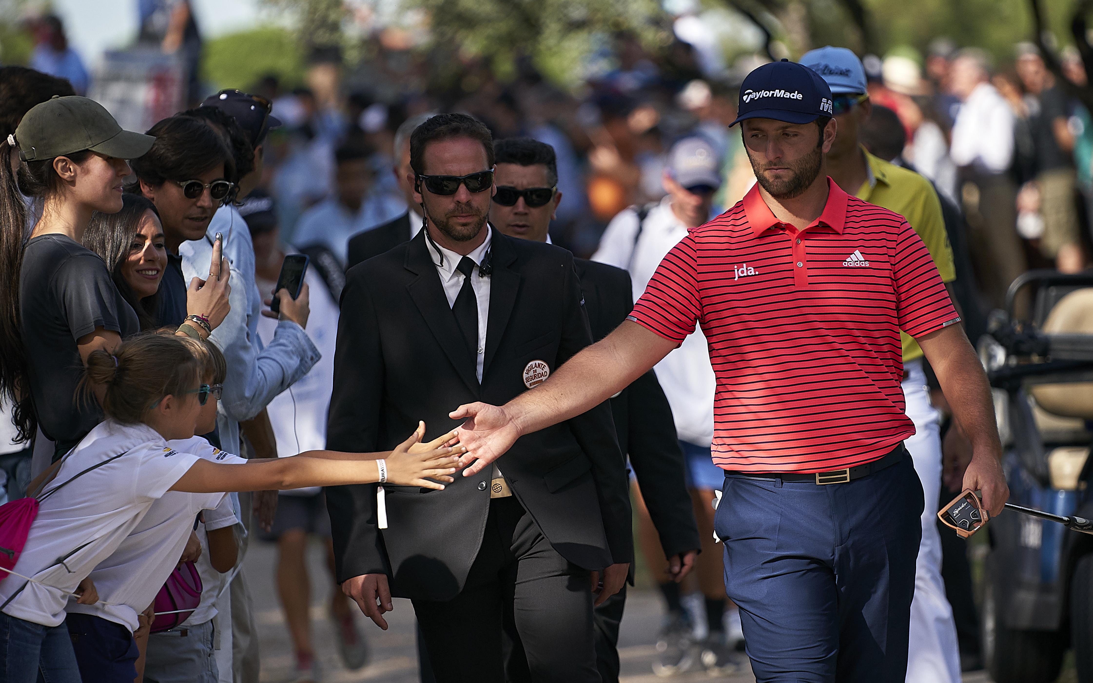 De Spaanse topgolfer Jon Rahm tijdens het Spaans Open.