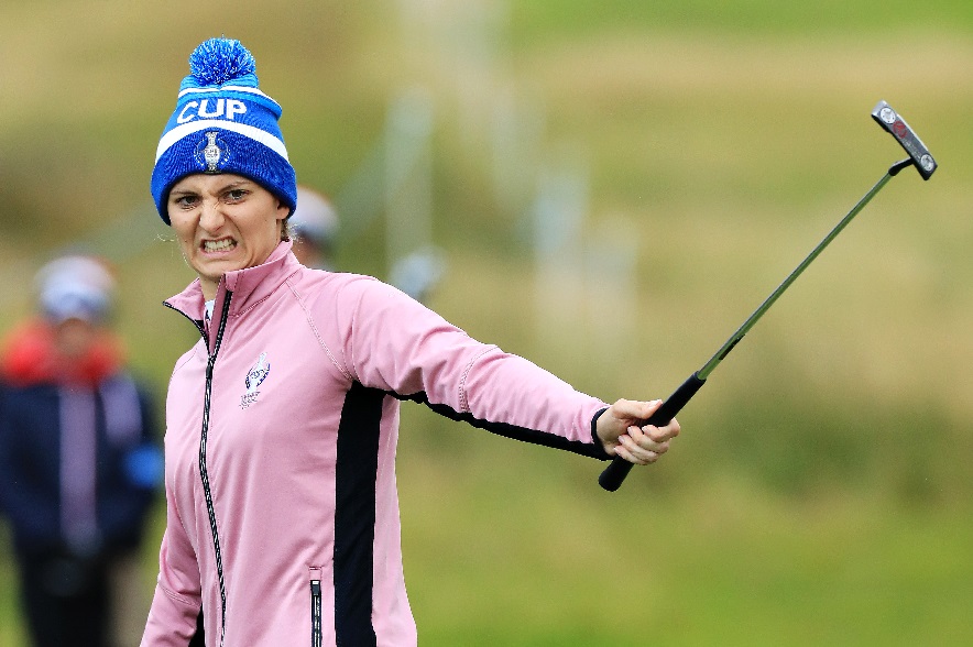 Anne van Dam had het zwaar op dag 2 van de Solheim Cup