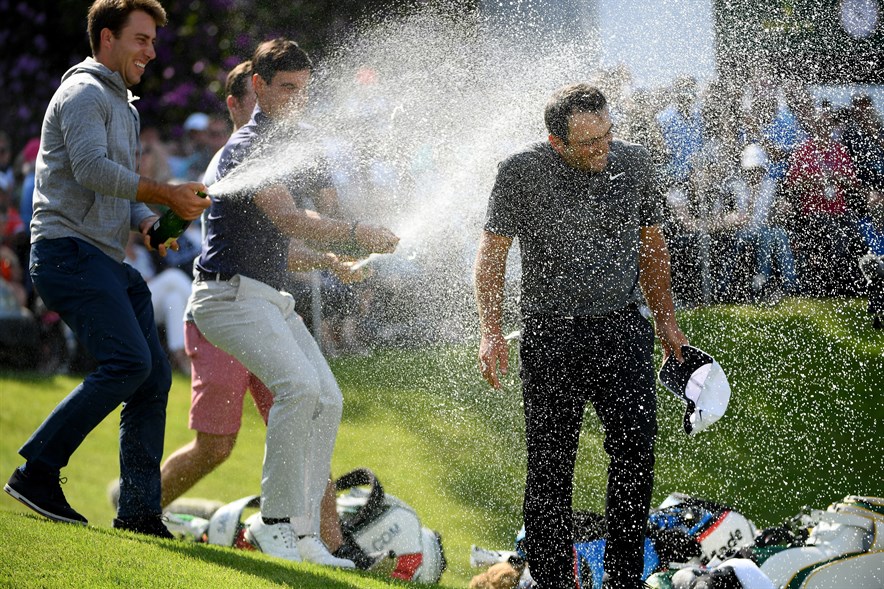 De Italiaanse golfer Francesco Molinari wint het BMW PGA Championship in 2018
