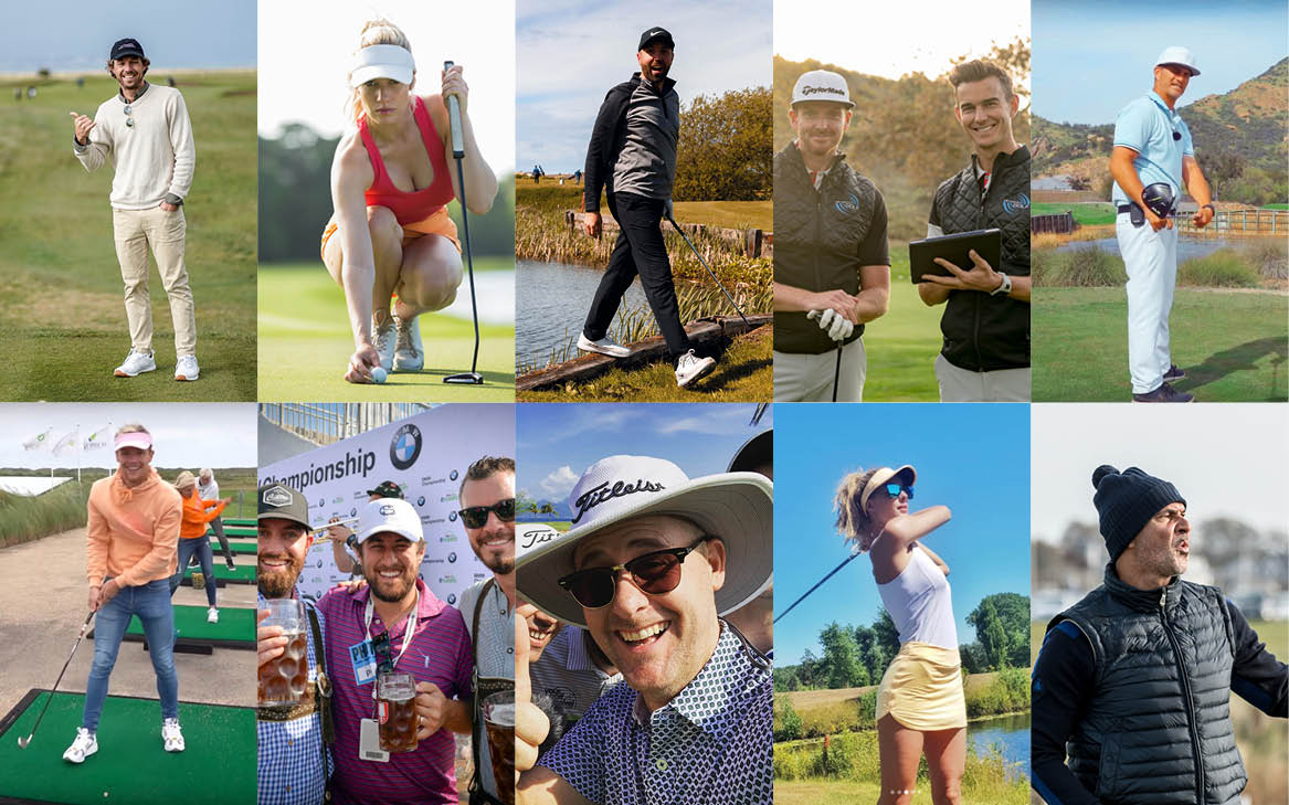 Influencers in golf op social media
