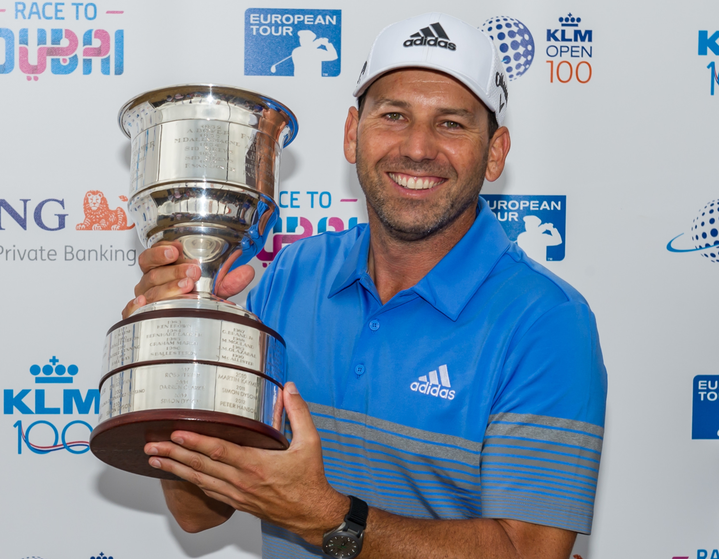 De Spaanse golfer Sergio Garcia wint het KLM Open van 2019