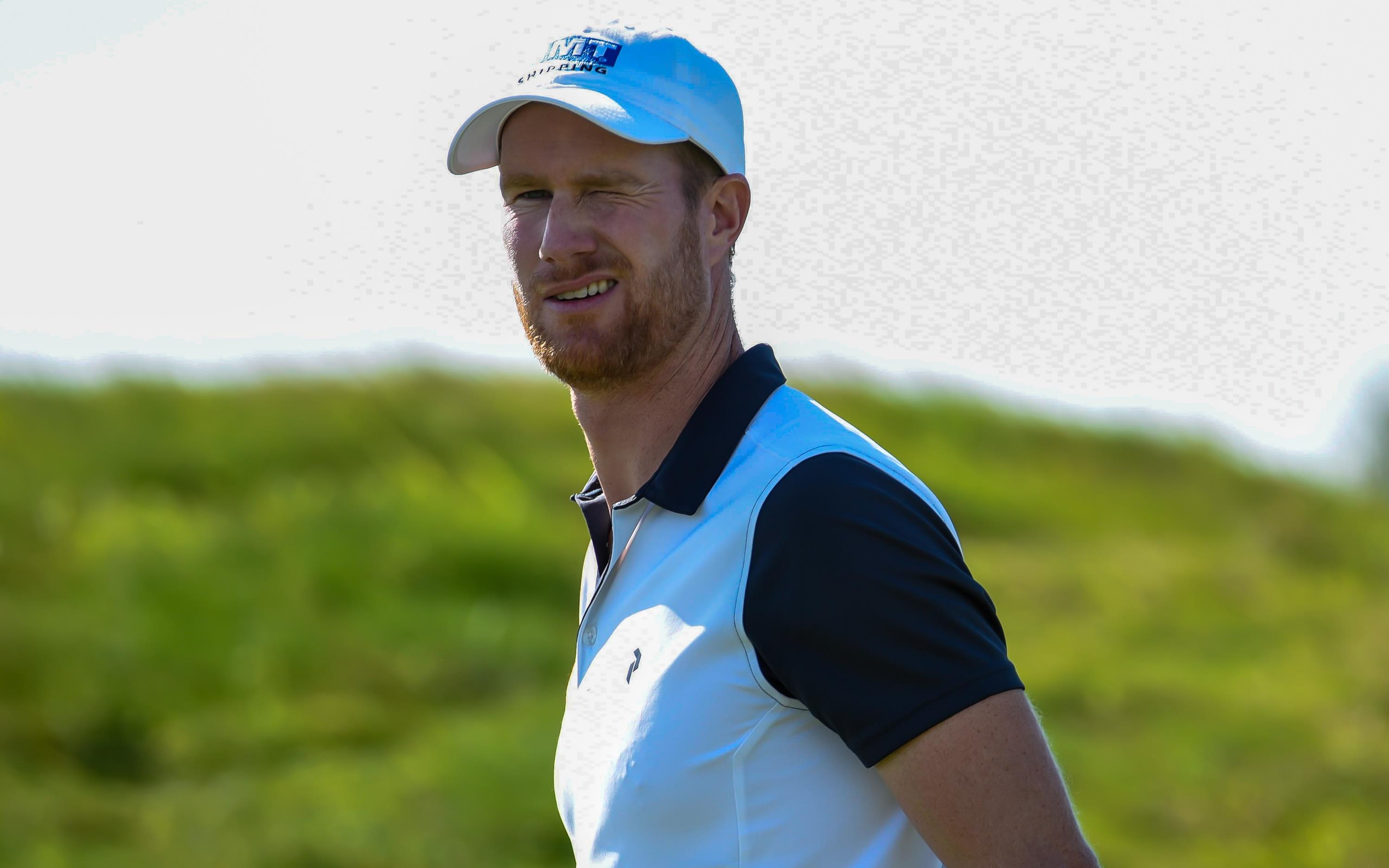 De Nederlandse golfer Wil Besseling tijdens het KLM Open