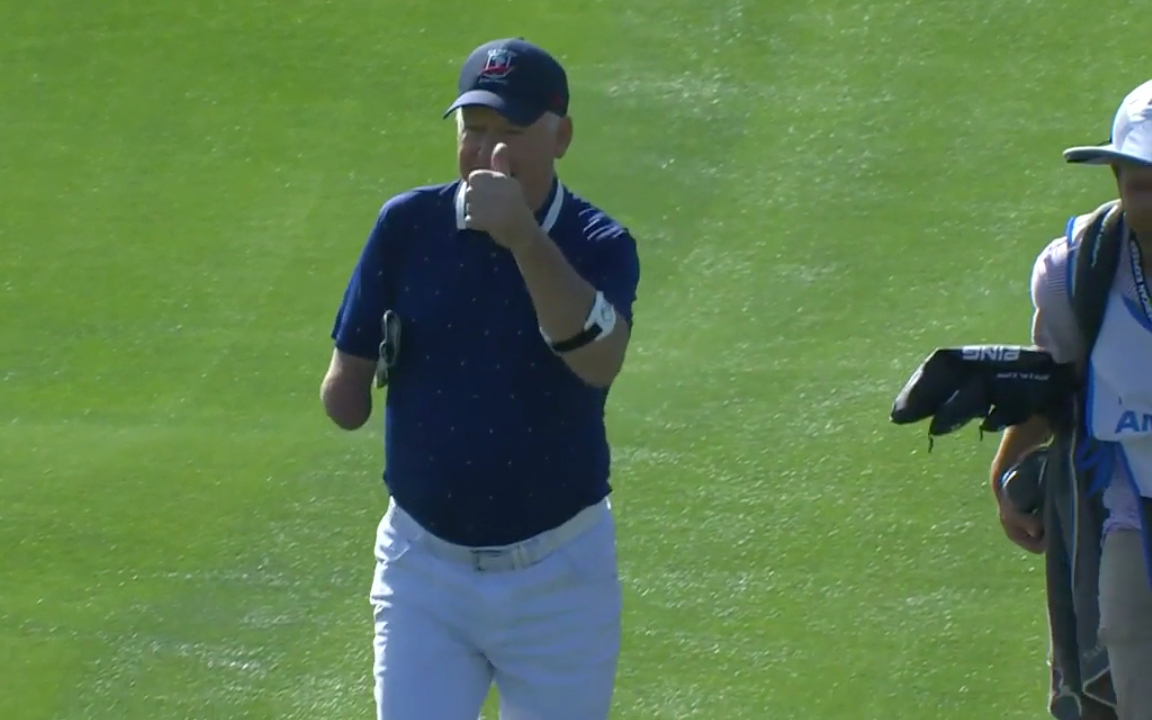 eenarmige golfer maakt hole in one in Amerika