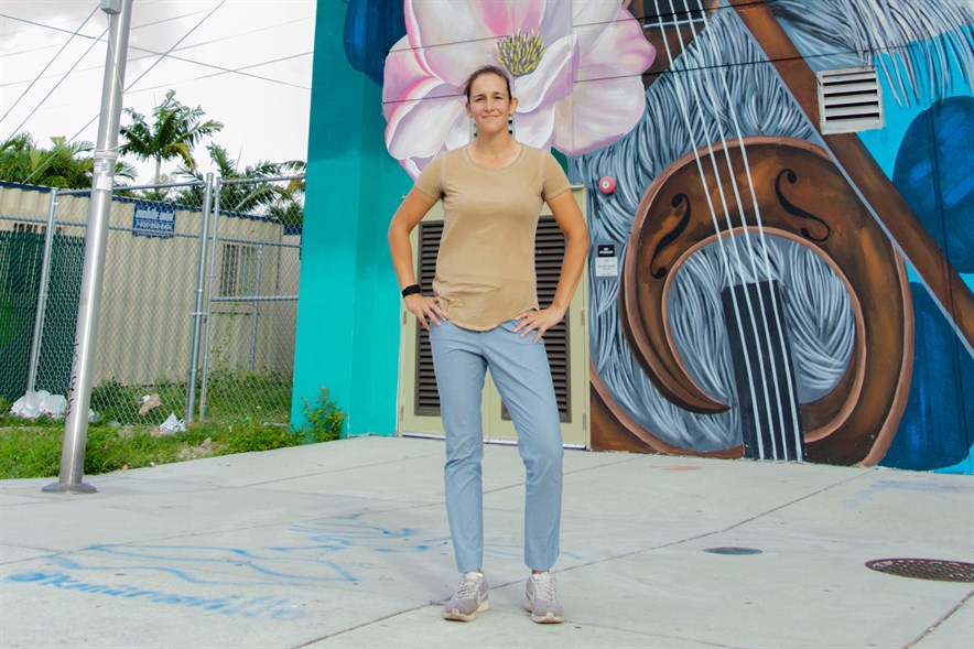 Dewi Weber in downtown Miami