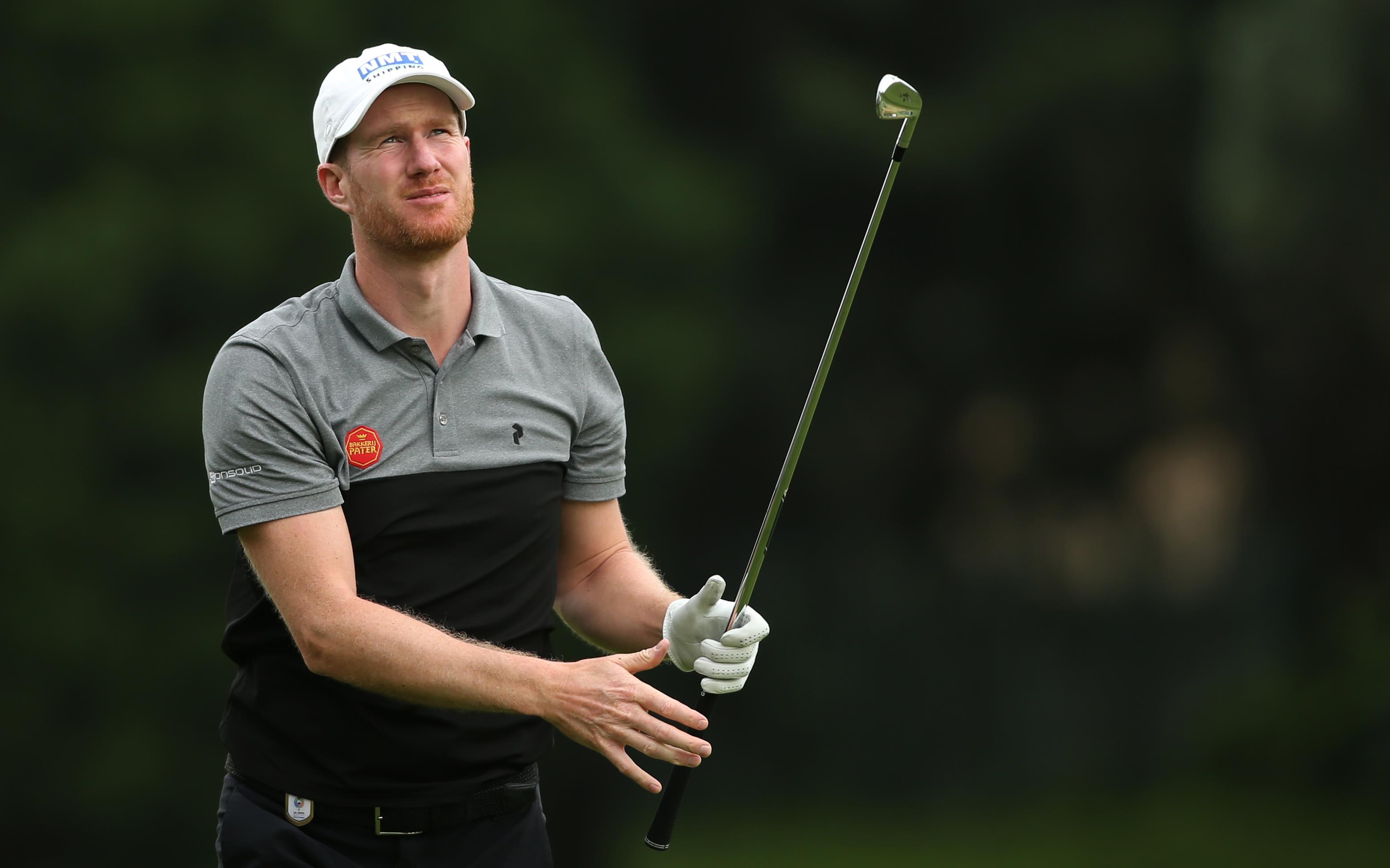 De Nederlandse topgolfer Wil Besseling tijdens de tweede ronde van het Zuid-Afrikaans Open
