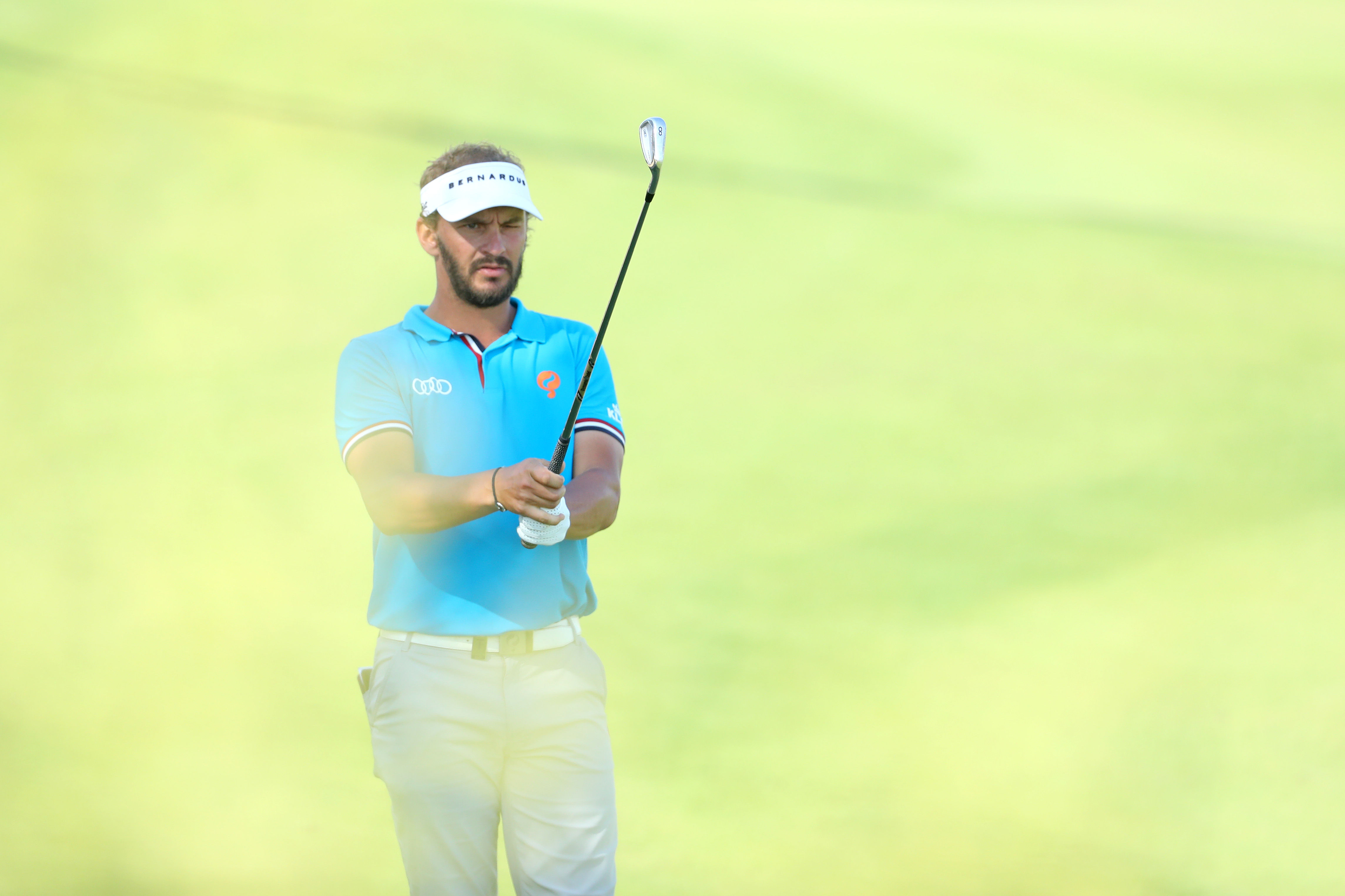 De Nederlandse topgolfer Joost Luiten tijdens de Qatar Masters