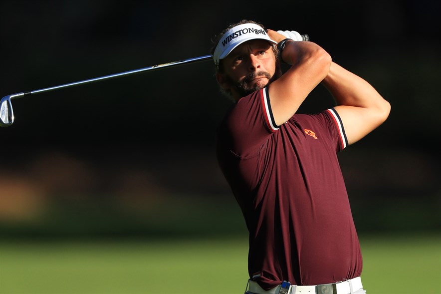 De Nederlandse topgolfer Joost Luiten tijdens het BMW PGA Championship