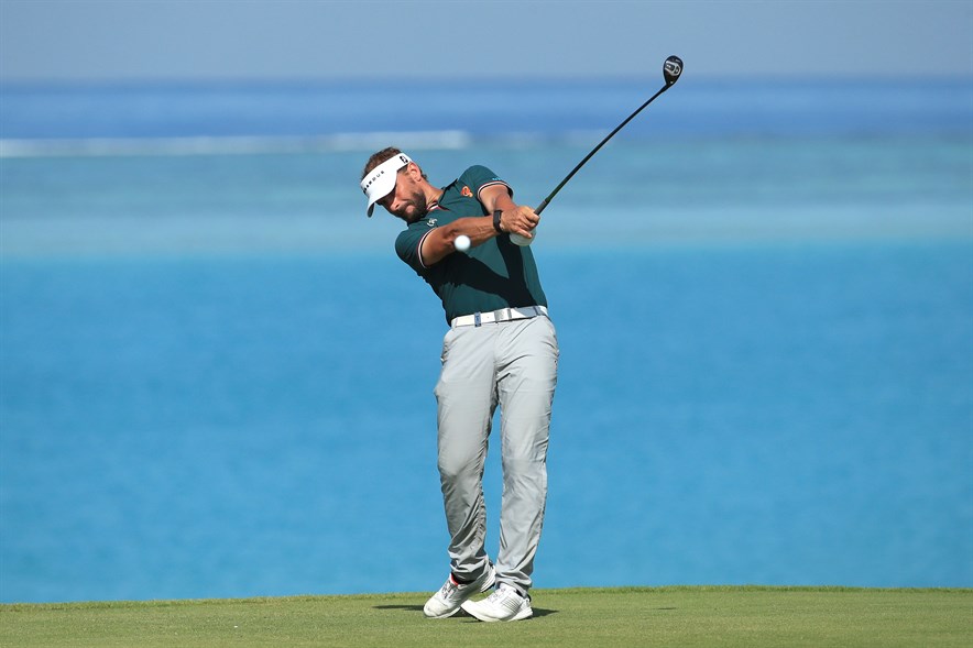 De Nederlandse topgolfer Joost Luiten tijdens ronde 1 van de Saudi International