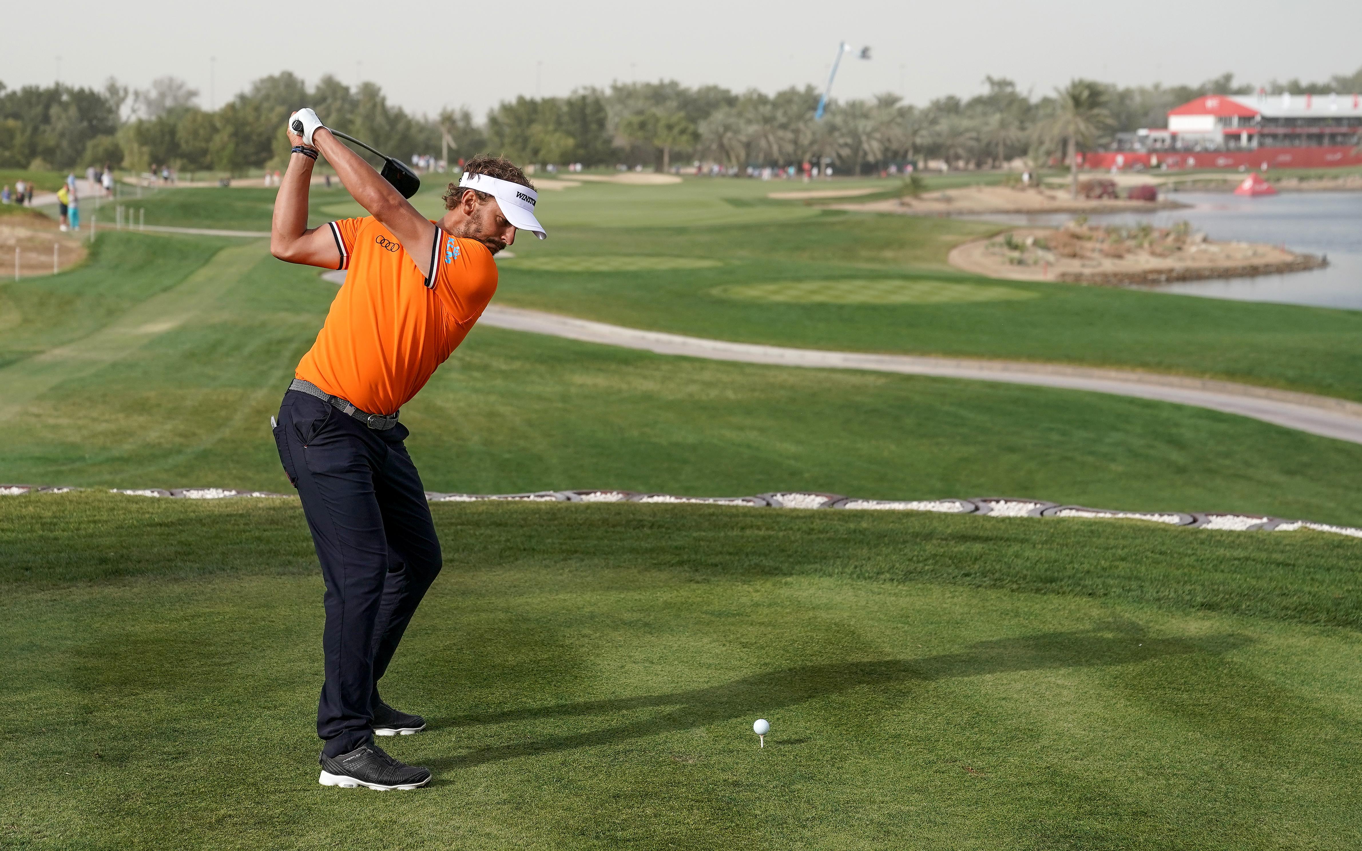 De Nederlandse topgolfer Joost Luiten tijdens het Abu Dhabi HSBC Championship in 2019