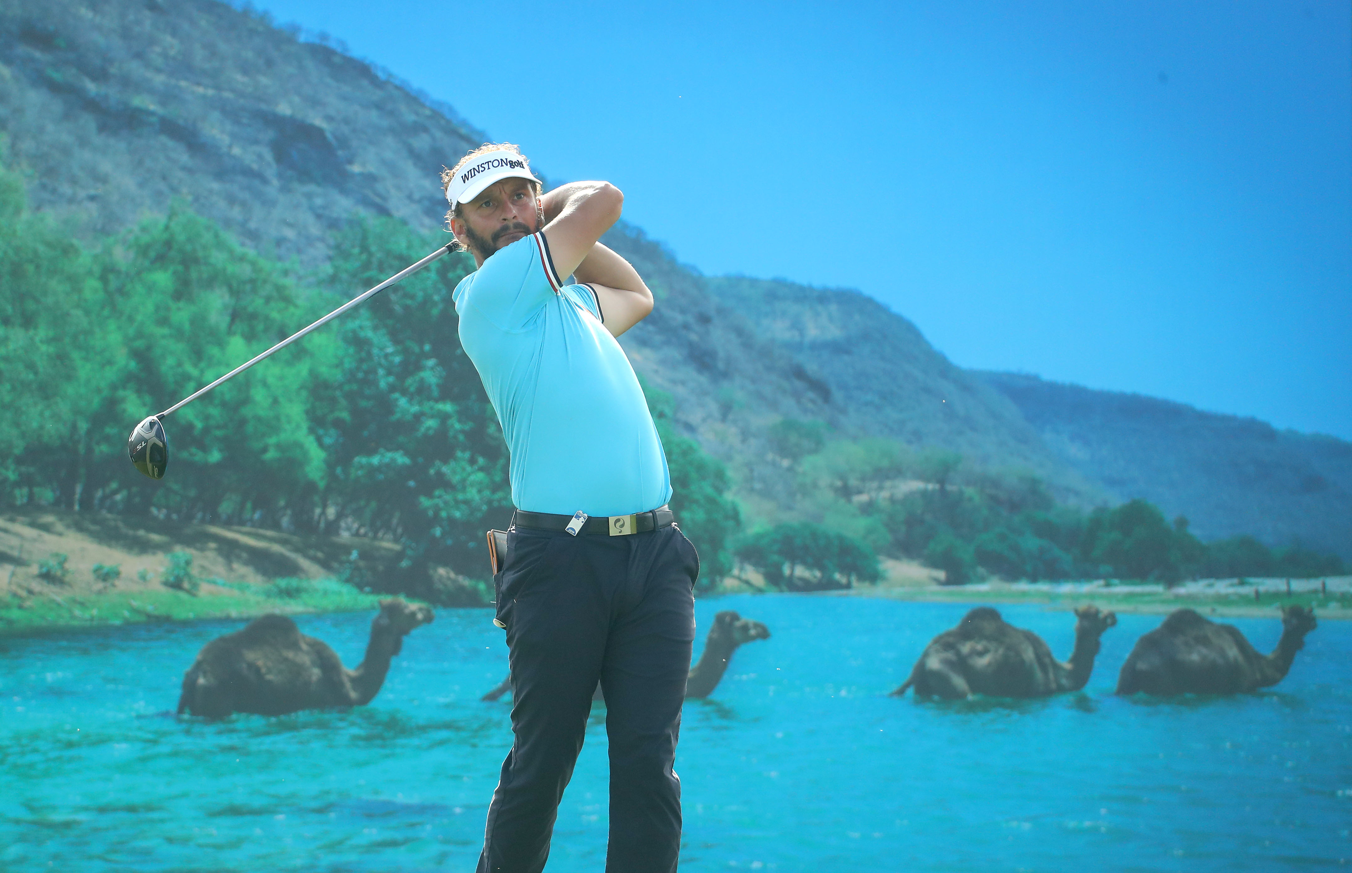 De Nederlandse topgolfer Joost Luiten tijdens het Oman Open van 2019