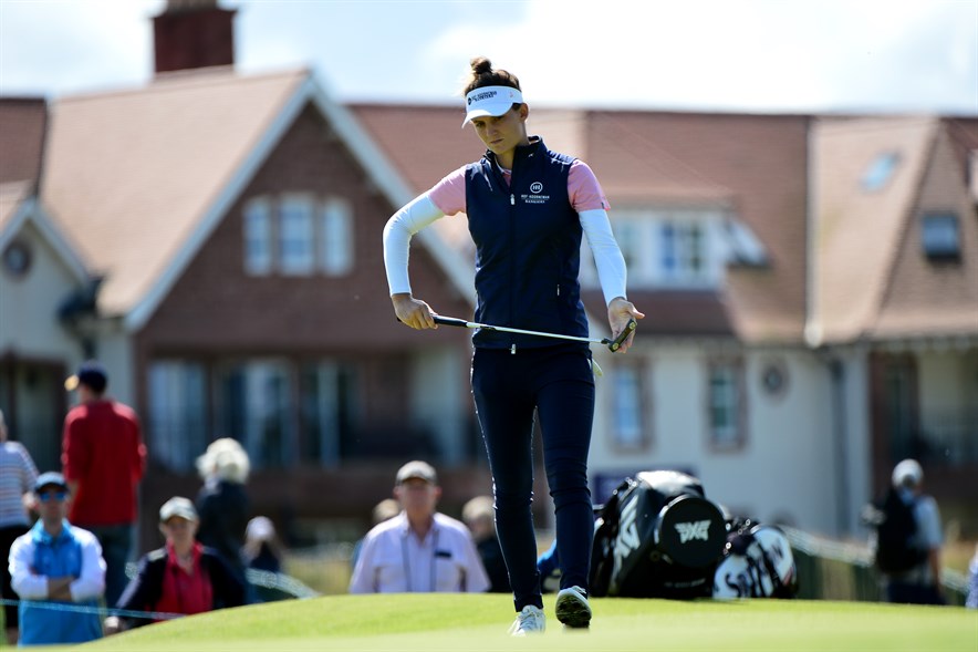 De Nederlandse golfster Anne van Dam in het Schots Open