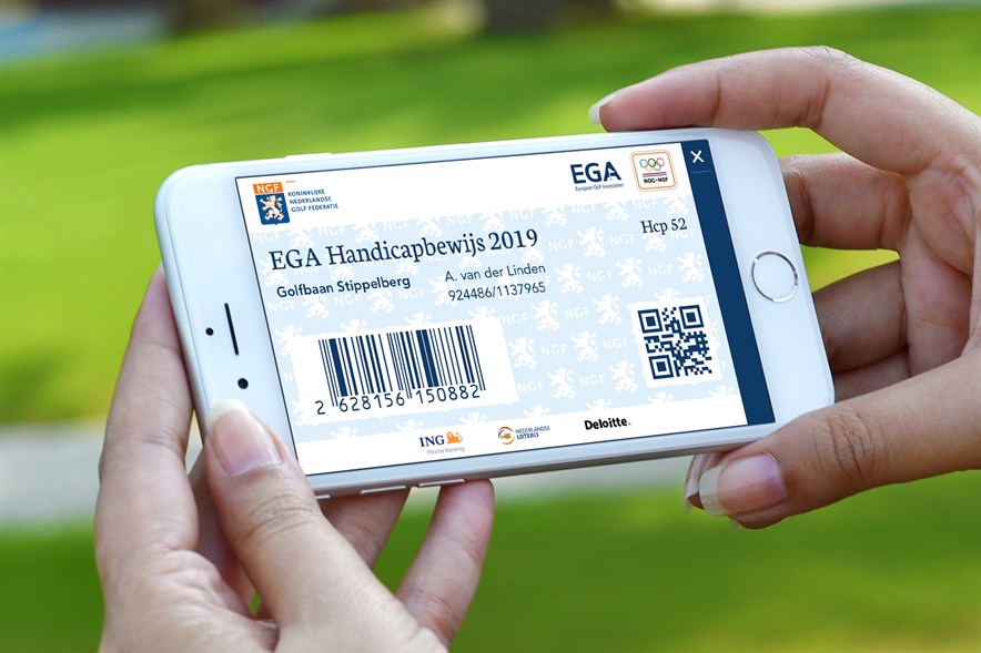 De NGF-pas is digitaal beschikbaar in de app GOLF.NL
