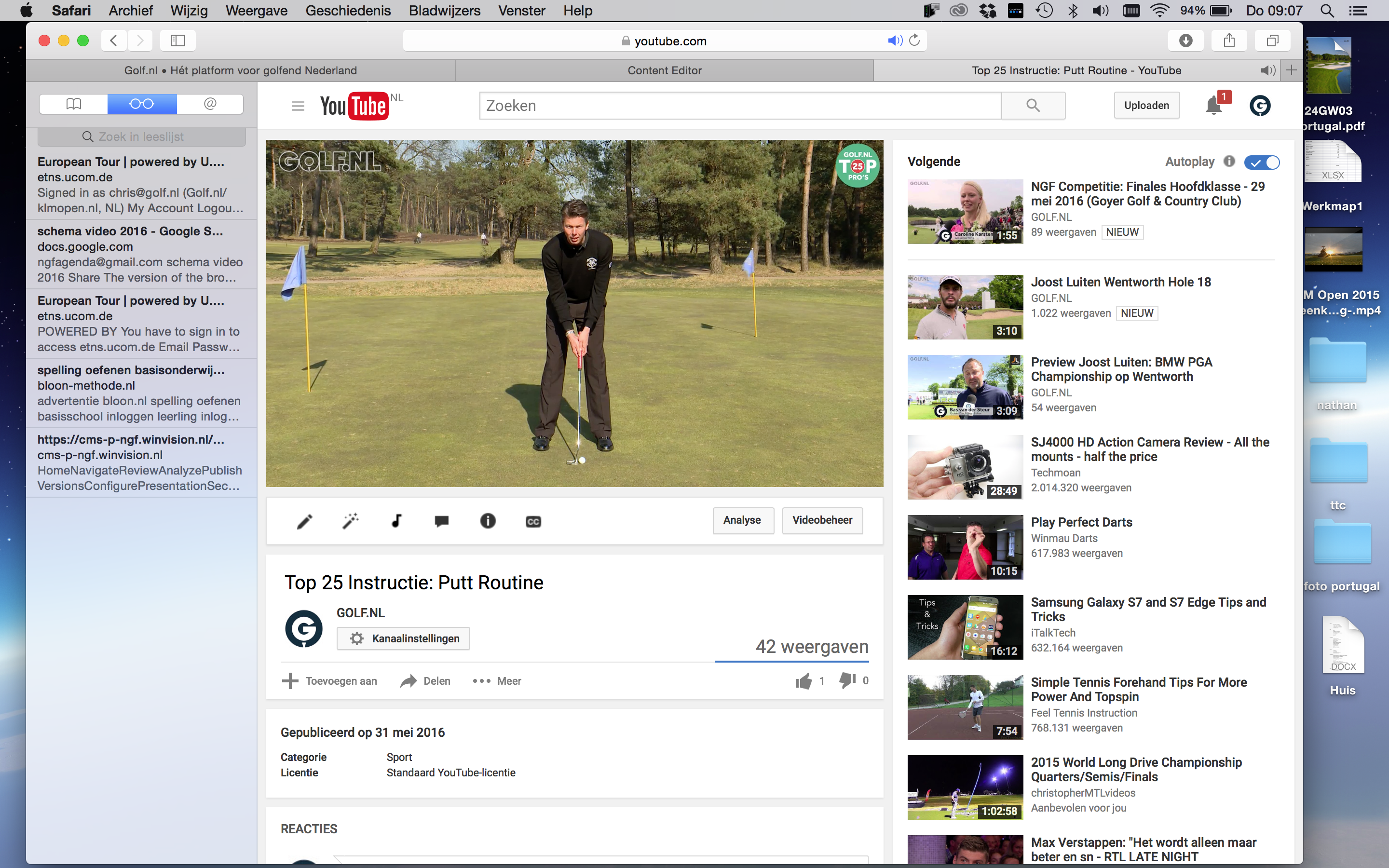 Golfinstructie: putt routine